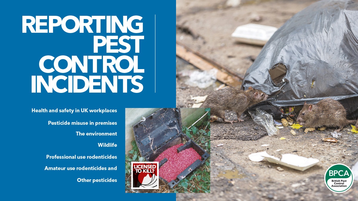 Reporting pest control incidents BPCA PPC107